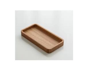 Fourniture directe d'usine Plateau en bois de service de style art moderne pour boissons Planche ronde avec couvercle en bois poli Service OEM - Product Image 3