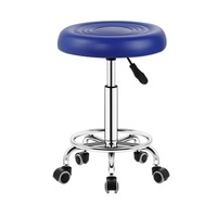 Tabouret roulant hydraulique réglable en hauteur avec assise rembourrée pour spa, massage facial, tatouage, usage professionnel (médecin, technicien) ou domestique
