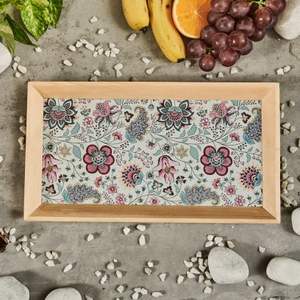 Juego de 3 piezas al por mayor, bandeja de servicio de madera de bambú redonda natural con asa, plato de tamaño personalizado para el hogar, sala de estar y cocina - Product Image 3