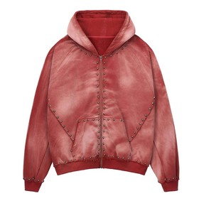 2025 Meilleure vente Zipper-Up Winter Hoodies Top Nouveau style avec col à capuche à motif solide teint uni - Product Image 5