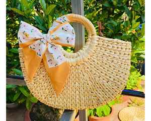 Sac naturel de jacinthe d'eau du Vietnam avec le sac lisse de jacinthe d'eau de finition disponible pour la vente en gros d'exportation et approvisionnement d'OEM - Product Image 1