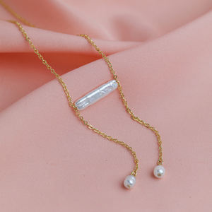 Collier à breloques en perles tendance de nouvelle conception, fait à la main, pour fiançailles, mariage, bijoux turcs faits à la main en argent sterling 925 - Product Image 2