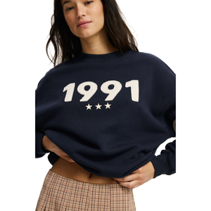 Sweat-shirts à manches longues décontractés pour femmes, personnalisés avec logo OEM, imprimés à l'écran, 100% coton respirant, pour l'hiver - Product Image 3