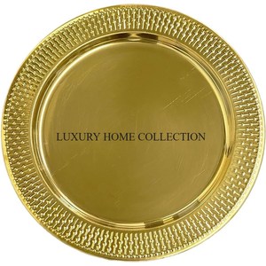 Superventas hecho a mano oro pulido Mesa Decoración Comida cargador plato maravilloso nuevo diseño vajilla comida mostrar plato - Product Image 6