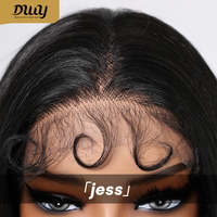 Perruque synthétique sans colle Jess C-DWY 13x6 Lace Front, longue et droite avec mèches blondes coupées en couches – Soldes Exceptionnelles