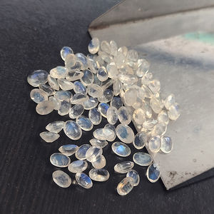 91 pierres de lune arc-en-ciel naturelles, ovales à facettes, de 5x4mm à 7x5mm, 45 carats, Iroc Sales, pierres de lune à feu bleu, pierres précieuses en vrac, coupées, 25,71 $ US - Product Image 2