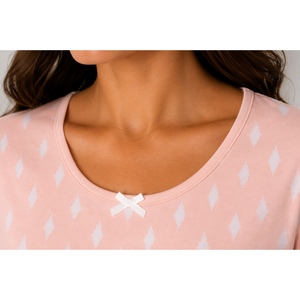 Ensemble Capri en tissu doux double premium pour femmes - Combinaison de nuit respirante imprimée pour la maison (NCSDC3494PC) - Product Image 2