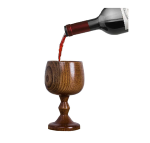 Verre à vin polyvalent à l'aspect royal Verre à boire en bois naturel Design attrayant Produit le plus vendu - Product Image 4