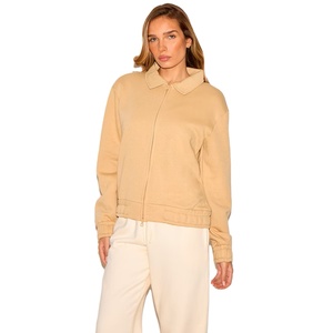 Sudadera de lana para mujer, cierre de cremallera, ajuste relajado, manga completa, sudadera de tela de la mejor calidad, ropa al por mayor para mujer - Product Image 3