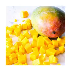Fruit congelé préférentiel morceaux cassés mangue en dés congelée/demi mangue emballage doux conteneur d'emballage saveur mangue congelée