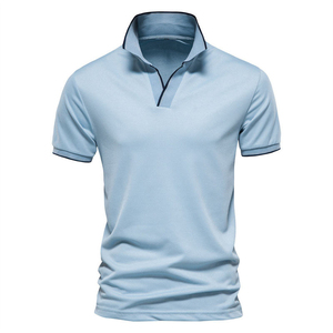 Camisa de Golf de Lujo para Hombre 2025, con Logotipo Bordado Personalizado, Antiarrugas, Sólida, de Alta Calidad, Tejida en Seda - Product Image 2