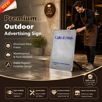 Panneau publicitaire autoportant, panneau de trottoir, panneau extérieur, panneau sandwich, support d'affichage à cadre en aluminium, présentoir extérieur pour trottoir