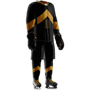 Jersey de hockey sobre hielo ajustado de alta calidad hecho a medida con logotipo de Equipo Conjunto de estilo alto - Product Image 4