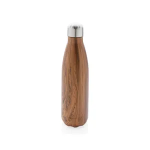 Borraccia Termica in Acciaio Inossidabile da 500ml con Texture Legno per Merchandising - Product Image 2