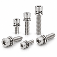 Vis à tête hexagonale DIN912 personnalisées SEMS M1.6-M6 UNC # 2-56 # 4-40 # 8-32 # Acier inoxydable au carbone 10-24 pour le stockage d'énergie solaire des véhicules électriques