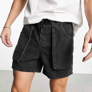 Short délavé à l'acide pour hommes 100% coton polaire éponge française personnalisable Sun Faded High Street Vintage Washed Mesh Shorts - Product Image 1