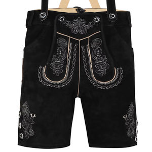 SHORT BAVAROIS LEDERHOSEN CUIR DAIM TRACHTEN HOMME PORTE LE SHORT OKTOBERFEST - Product Image 1