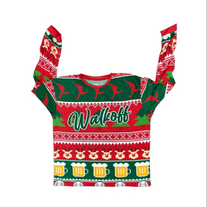 Pull-over en molleton épais en coton personnalisé avec logo en gros pour femmes Pull-over à demi-zip Sweat-shirts Crop Top - Product Image 1