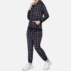 Nueva llegada de alta calidad de las mujeres de invierno de entrenamiento Streetwear chándales conjunto impreso 100% algodón polar cómodo uso diario dos - Product Image 4