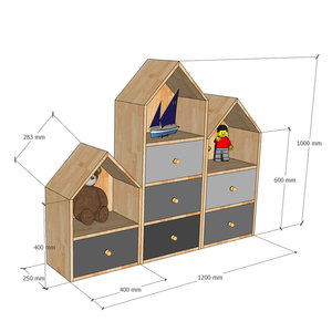 Modern Rubber Wood <b>Bookshelf</b> for Kids 100x25x120cm Safe for Kindergarten & School Use - Product Image 4