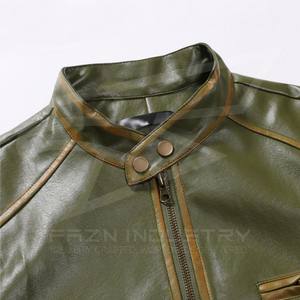 Vestes pour hommes en cuir de vachette véritable délavé de style vintage de qualité Primum - Product Image 2