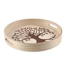 Plateau de service en bois émaillé pour table, plateau de présentation d'aliments pour salle à manger - Product Image 2