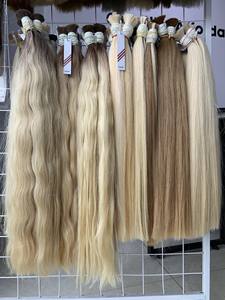 Precio al por mayor Extensiones de cabello a granel Fuerte y sin enredos Doble ahogamiento 100 gramos Todos los colores 24 pulgadas - Product Image 2