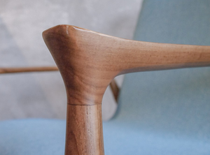 เก้าอี้เท้าแขนหุ้มเก้าอี้กลางแจ้งเก้าอี้บาร์เก้าอี้ห้องนั่งเล่นโครงสร้างไม้สักกรอบไม้สักโรงแรมบ้านวิลล่ารีสอร์ท - Product Image 4