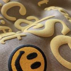 180ct Sweats à capuche épais zippés pour hommes 100% coton avec impression bouffante brodée pour l'hiver - Product Image 6