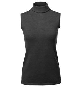 Nouvelle vente haut sans manches à col roulé pour femmes pour rassemblement formel et décontracté confortable conception de couleur personnalisée fabriqué au Bangladesh - Product Image 1