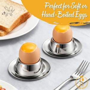 ถ้วยไข่สแตนเลสสำหรับเสิร์ฟบนโต๊ะอาหารอุปกรณ์เสริมสำหรับไข่ต้มเนื้อนิ่มแข็งอาหารเช้าบรันช์ห้องครัวร้านอาหาร - Product Image 4