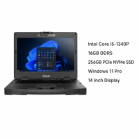 Ordinateur portable semi-robuste Getac S410 G5, processeur Intel Core I5-1340P, 16 Go de DDR5, 256 Go de NVMe, Windows 11 Pro, ordinateur portable industriel