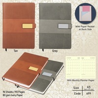 Carnet de notes promotionnel A5 en cuir rigide fait main, avec pages vierges et pages d'adresses, idéal pour réunions de bureau et croquis