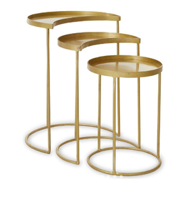 Mesa anidada de Metal de diseñador superventas Mesa anidada de diseño hecho a mano de Metal Mesa anidada decorada de lujo para el hogar y hoteles - Product Image 5