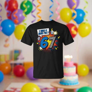 Maglietta promozionale per compleanno 6/7 anni con messaggio 'Ora ho 7 anni' - Product Image 3