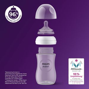 Philips Avent Biberones Natural Response 2x Biberones, 125 ml, para Recién Nacidos a partir de 0 Meses, Sin BPA (Modelo SCY900/02) - Product Image 2