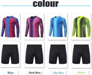 Adult Men's Soccer Goalkeeper Jersey Set Long Sleeve Guard Uniform Shorts <b>Knee</b> <b>High</b> Socks Quick Dry Team Kit - Product Image 5