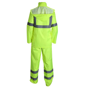 Trajes de lluvia de alta visibilidad 2025 para hombres, chaqueta y pantalones reflectantes de seguridad impermeables para trabajadores, traje de ropa de seguridad esencial - Product Image 2