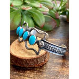 Kevin Billah Fashion <b>Cuff</b> <b>Bracelet</b> Sleeping Beauty Turquoise & Sterling <b>Silver</b> for Women - Product Image 4