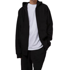 À la mode et élégant 100% coton surdimensionné pleine fermeture éclair rue à capuche grande taille hommes fermeture éclair sweats à capuche en Stock hommes sweats à capuche - Product Image 5
