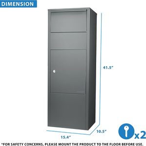Vente en gros de colis Dropbox articles en acier galvanisé métallique poste caractéristique paquet debout extérieur boîte aux lettres grand meuble OEM ODM - Product Image 3