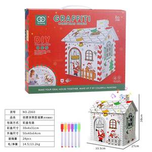 Juguete <span class=keywords><strong>de</strong></span> Papel para Pintar en 3D, <span class=keywords><strong>Casa</strong></span> <span class=keywords><strong>de</strong></span> Muñecas Grande para Niños, Manualidades <span class=keywords><strong>de</strong></span> Cartón Pintado, Graffiti, Regalo <span class=keywords><strong>de</strong></span> Navidad - Product Image 6