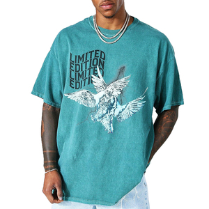 2025 Wholesale Custom Printed Street Style <b>T</b>-<b>shirts</b> for <b>Men</b> 100% Cotton Oversized Drop Shoulder Slim Fit Printed Design - Product Image 1
