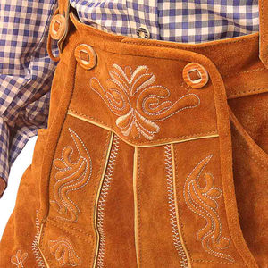 กางเกงขาสั้นเอวสูงถึงเข่าสีส้มสำหรับชายและหญิงผลิตภัณฑ์หนังใหม่ออกแบบได้ตามที่ต้องการ - Product Image 6