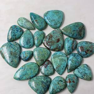 2025 Wholesale Natural Chrysocolla Cabochons Mixed Shape and Size BK Oval Cut Gemstone Lot for Jewelry Making from Jaipur - Product Image 3