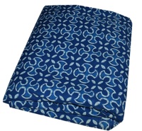 Tissus pour vêtements faits à la main bloc imprimé bleu couleur étoile impression tissus vêtements robes faisant léger en gros