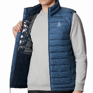 Gilet d'hiver bouffant de couleur unie de conception unique pour hommes de couleur personnalisée gilet bouffant de haute qualité à bas prix avec fermeture éclair - Product Image 2