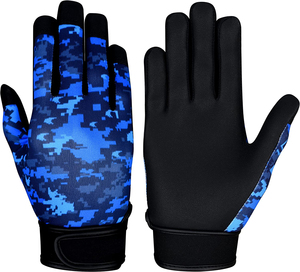 Prix d'usine Gants de frappeur de baseball Couleur personnalisée Conception de logo personnalisé Polyester/coton pour hommes Type de fermeture Boucle à crochet Les deux - Product Image 1