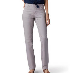 Pantalon en jean décontracté droit, léger et respirant, avec tissu doux au toucher 100% coton et style classique écologique - Product Image 1