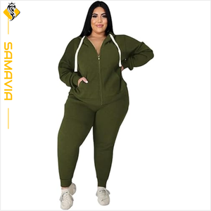 Chándal activo de talla grande para mujer, suave, elástico y perfecto para deportes y ocio - Product Image 1